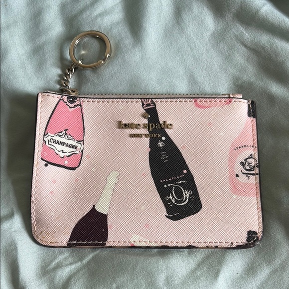 Kate Spade Pink and Black Champagne Pouch - Picture 1 of 6